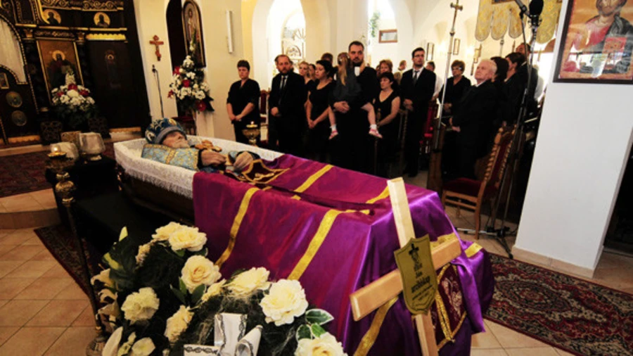 At the funeral of the Archbishop of Presov